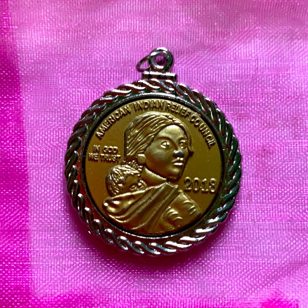Gold and Silver 2018 Sacajawea Pendant